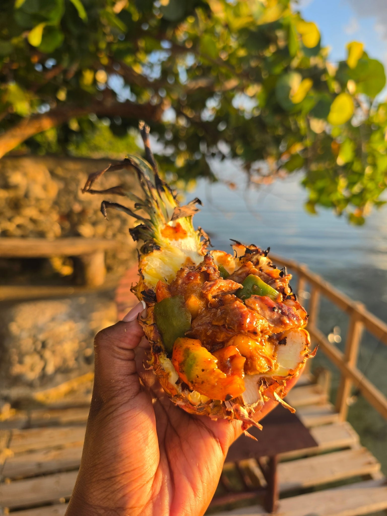 Sweet & Spicy Jerk Chicken Pineapple Boats