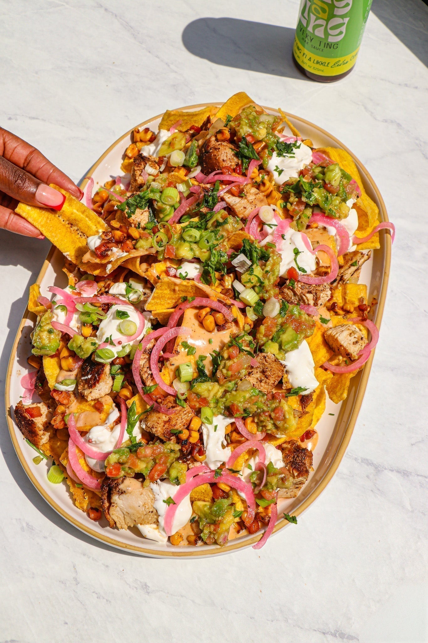 Ting A Ling Eats Jerk Chicken Nachos