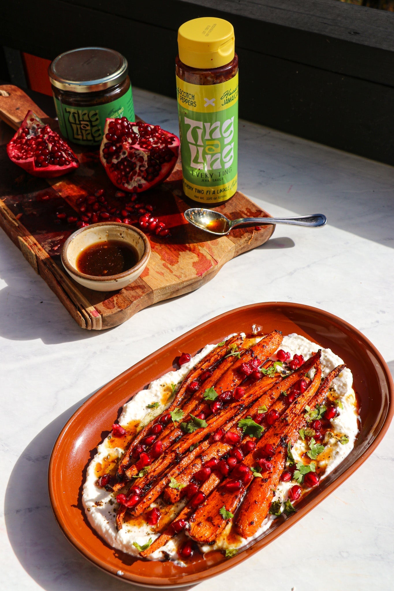 Hot Honey Roasted Carrots