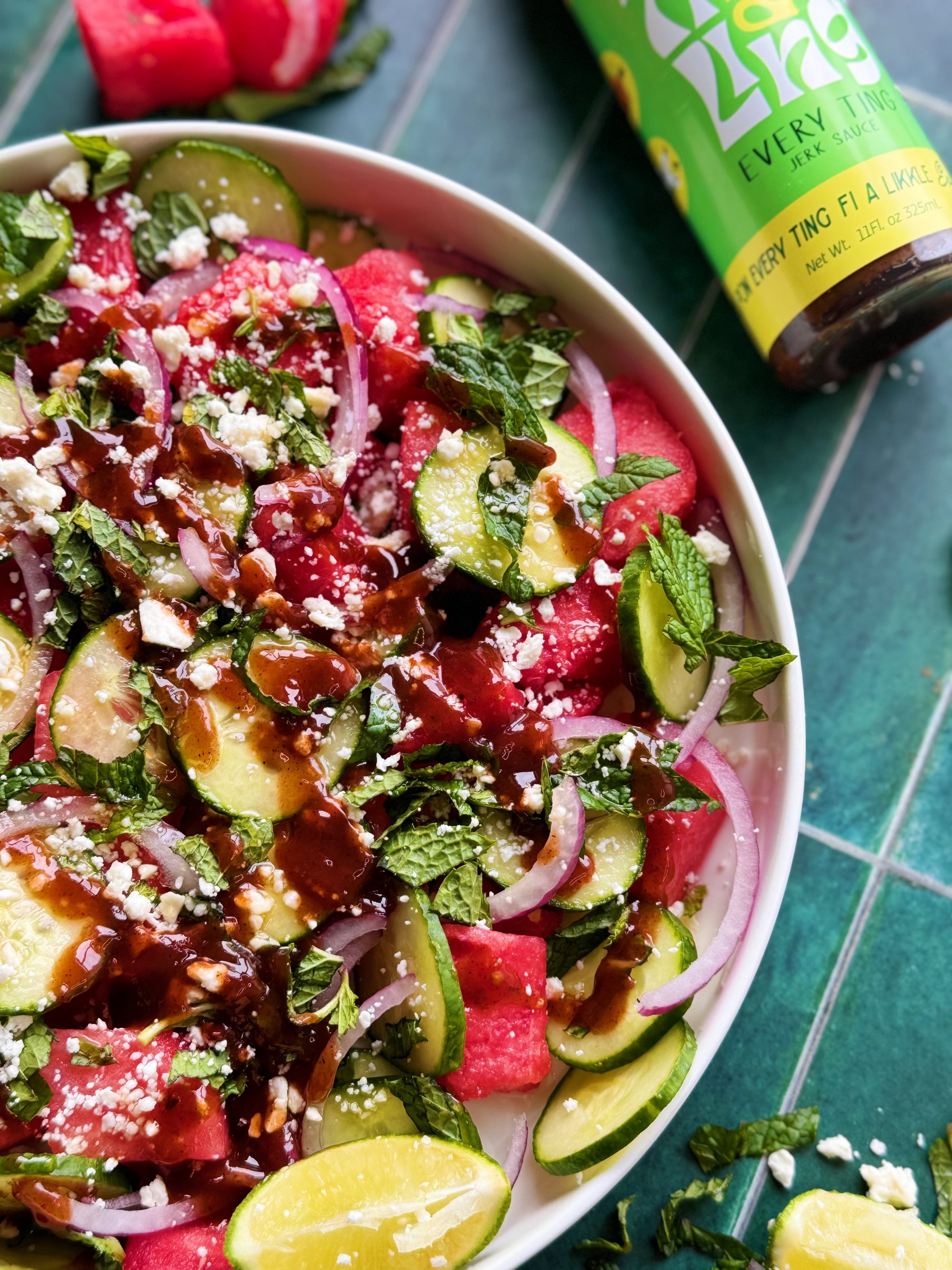 Refreshing Watermelon Salad with a Jerk Twist